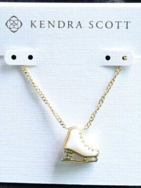 💎Kendra Scott Mother-of-Pearl Ice Skate Gold Necklace🎀